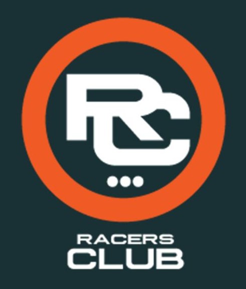 Racers Club logo: a white RC in an orange ring